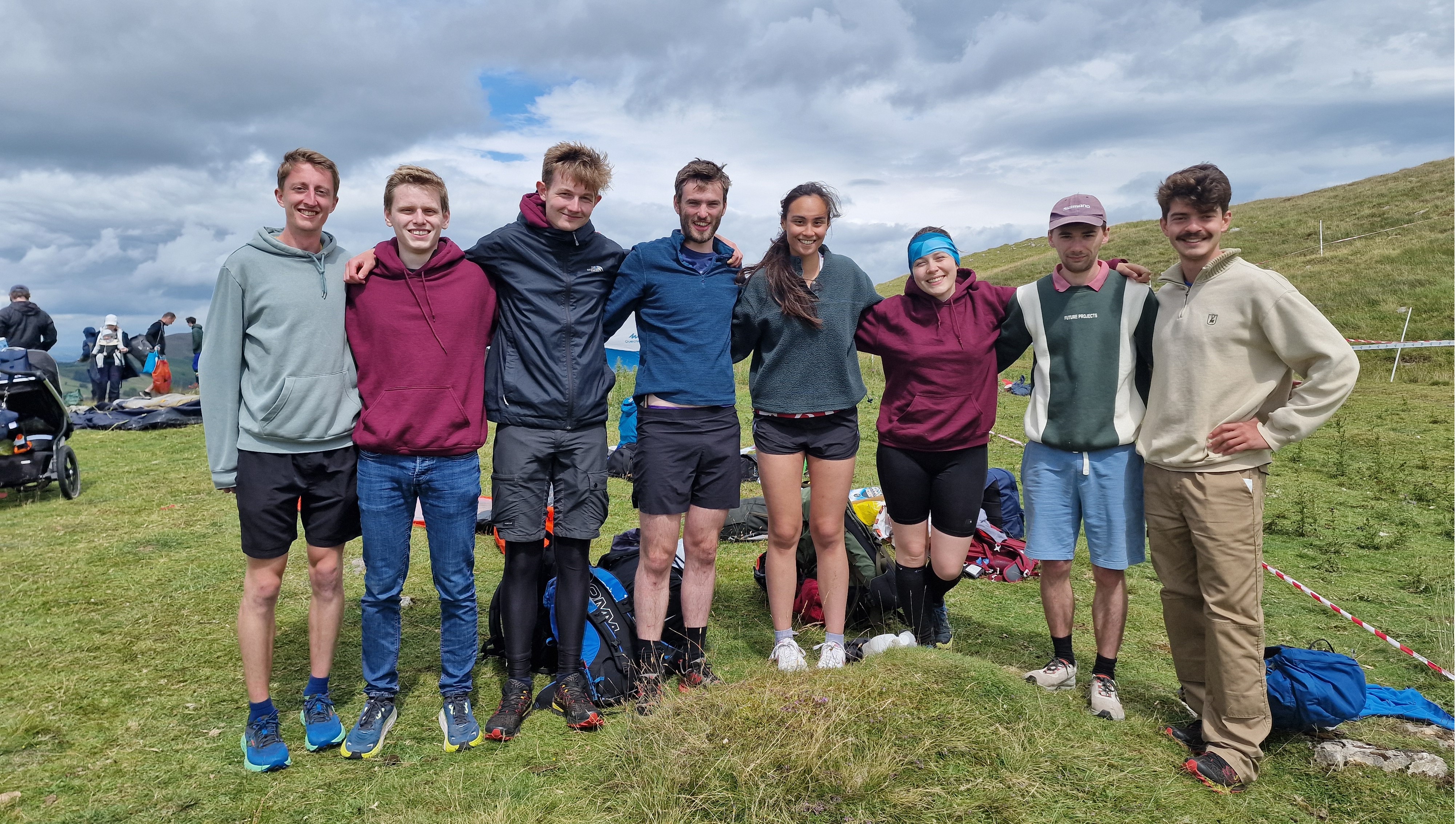 Welcome image of members of UBOC at Croeso 2024